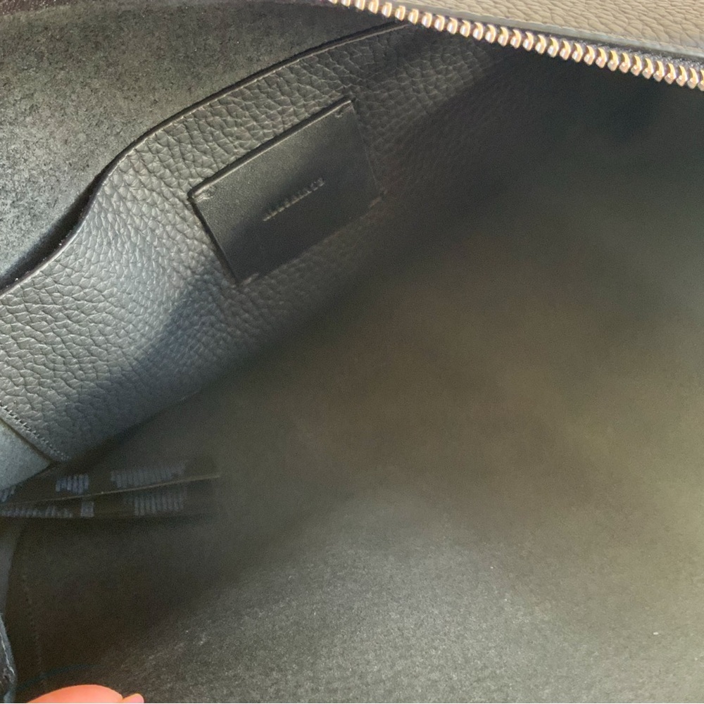 Allsaints Black Leather Crossbody Hobo Bag - Picture 5 of 11